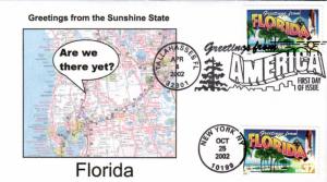 #3704 Greetings From Florida Dual Southport FDC