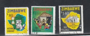 Zimbabwe # 930-932, History Society, Used