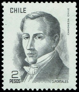 Chile #483  MNH - 2p Finance Minister Diego Portales (1977)