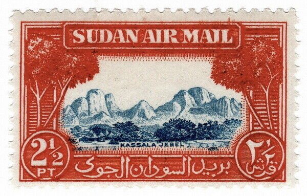 (I.B) Sudan Postal : Airmail 2½pt (SG 116)