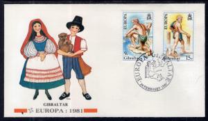 Gibraltar 400-401 Europa Fleetwood U/A FDC