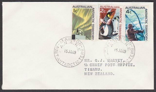 AUSTRALIA ANTARCTIC 1969 Cover to NZ ex MAWSON base.........................L997