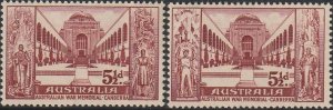 Australia 1958 Sc#308-309 Set of 2 War Memorial Canberra MNH-VF.