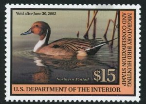 RW68 Northern Pintail Federal Duck Stamp 15.00 MNH Single 