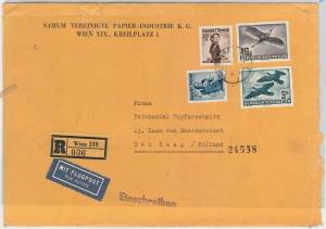 62955 - AUSTRIA - POSTAL HISTORY - REGISTERED COVER - HIGH CATALOGUE VALUE Birds