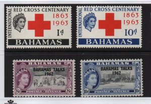 Bahamas 1963 2 mounted mint sets Red Cross & Bahamas Talks