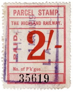 (I.B) The Highland Railway : Parcel 2/- (Lairg)