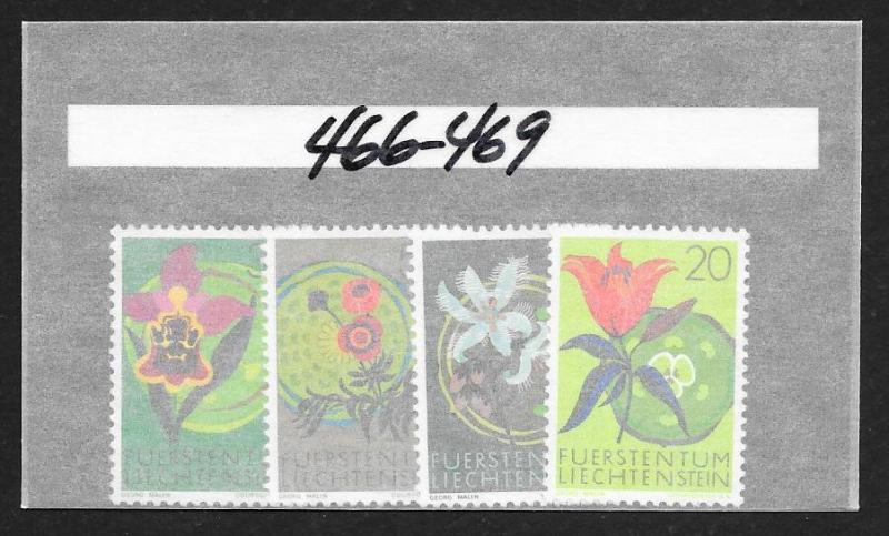 LIECHTENSTEIN Sc#466-469 Complete Mint Never Hinged Set