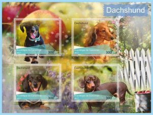 Stamps. Fauna Domestic DOGS  1+1 sheets perforated 2017 year Cameroun