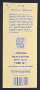 2022 US Sc. #5676-5679 Mountain Flora Top Deck Card, very good condition