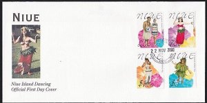 NIUE 2000 Dancing set FDC.................................................A9154b