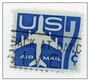  	 USA Airmail 1958 - Scott C51 used - 7c, Airliner