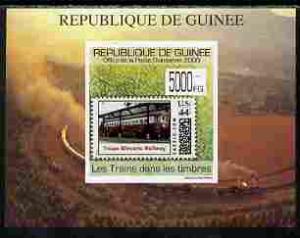 Guinea - Conakry 2009 Trains on Stamps #2 individual impe...
