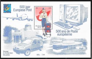 Belgium #1854  150fr   European Post   S/S (MNH) CV$16.00