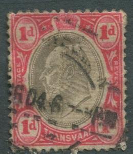 STAMP STATION PERTH Transvaal #253 Used KEVII 1902 Wmk 2 Crown and CA CV$0.25.