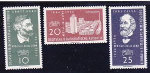 Germany DDR 311-13 MNH 1956 Carl Zeiss Optical Works 110th Anniversary Set