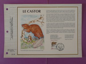 wild animal beaver FDC folder CEF 1058-1991