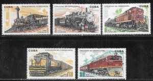 Cuba 2010-2014 Locomotives set MNH