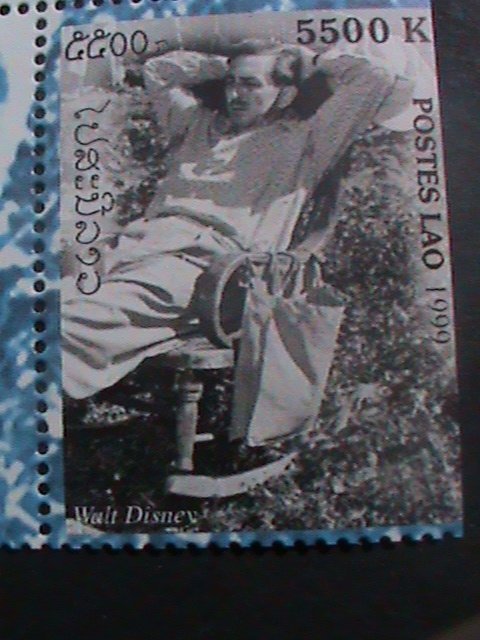 ​LAOS-1999 FAMOUS DISNEY CARTOON FOUNDER-WALT DISNEY - MNH S/S VERY FINE