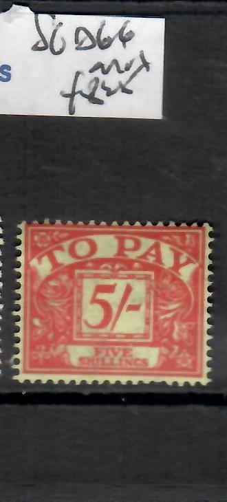 GREAT BRITAIN POSTAGE DUE  5/-    SG D66   MNH  P0612H