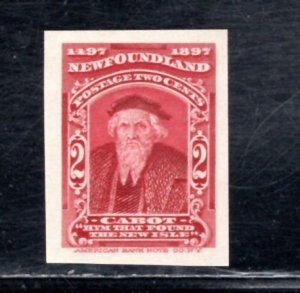 NEWFOUNDLAND  SC# 62P VF/WOVE PROOF