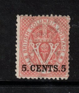 British Columbia #14 Mint Fine - Very Fine Original Gum Hinged Perf 12.5