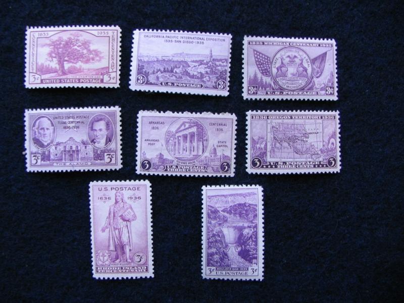 US – 1935 & 1936 Issue – Small Collection – 8 Stamps - MNH