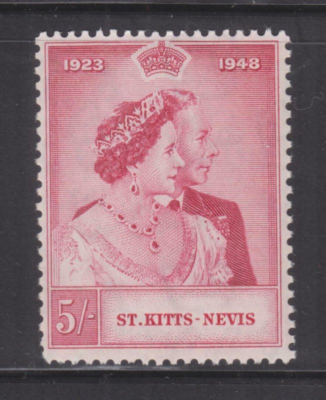 St. KITTS NEVIS, 1948 Silver Wedding 5s., mnh..