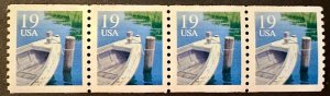 US # 2529C Fishing Boat coil 19c strip of 4 1994 Mint NH