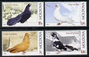 Moldova 2012 Birds - Pigeons perf set of 4 unmounted mint