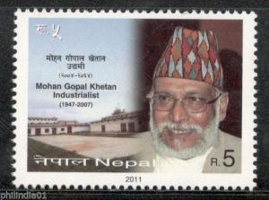 Nepal 2011 Mohan Gopal Khetan Industrialist Famous People MNH # 2031