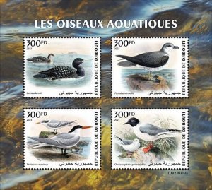 2024 08 - DJIBOUTI - WATER BIRDS            4V  complet set    MNH **