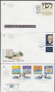 ISRAEL 1989 FIRST DAY COVERS COMPLETE YEAR SET - 22 COVERS