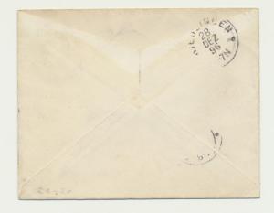 CAPE OF GOOD HOPE -WURTTEMBURG 1896 BOSMANS CROSSING CDS ON 1d ENVELOPE