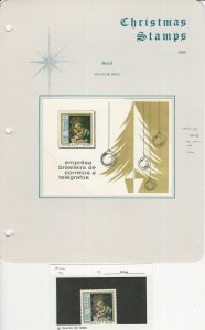 Brazil, Postage Stamp, #1146-1147 Mint NH, 1969 Christmas, JFZ