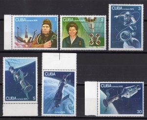 Cuba 1976 Sc#2050/2055 SPACE-GAGARIN-SPACECRAFT Set (6) MNH