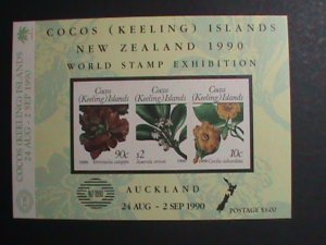 ​COOK ISLANDS-1990 NEW ZEALAND WORLD STAMP SHOW MNH S/S VERY FINE