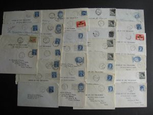 Canada Newfoundland cancel covers 33 mostly 50s era 5 split ring most cut 3sides