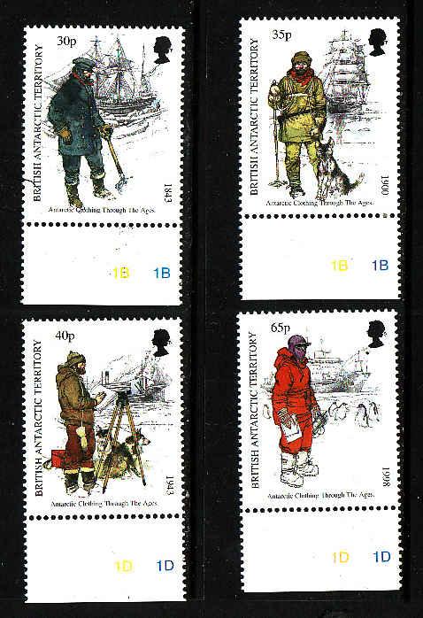 British Antarctic Territory-Sc #259-62-set-Antarctic Clothing-unused-NH