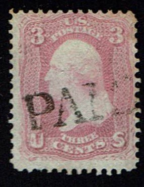 Scott #64 Fine-used. With 1995 PF certificate for stamp on cover. SCV - $600.00