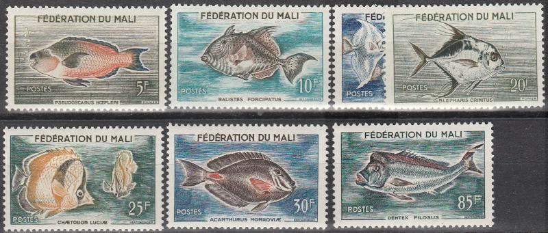 Mali #2-8 F-VF Unused CV $9.10   (A11014)