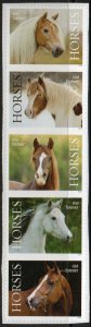 United States 5895b - Mint-NH - Horses (STRIP OF 5) (2024) (cv $6.80)