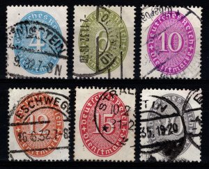 Germany 1929-33 Official Stamps, perf. 14, new colors, Part Set [Used]