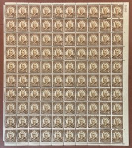 Scott 684 WARREN G. HARDING Sheet of 100 US 1 and 1/2¢ Stamps MNH 1930