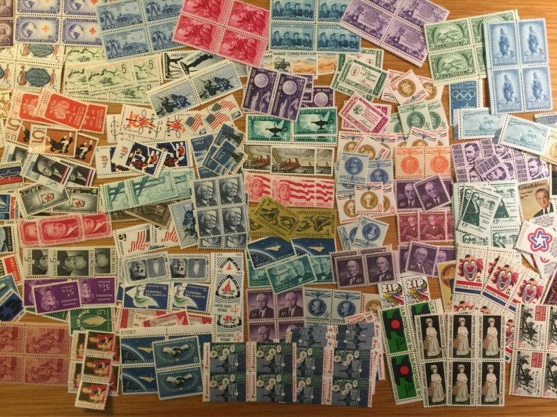 USA,VINTAGE,MID-CENTURY,MINT,UNUSED,LOT OF 40+ ALL DIFFERENT STAMPS, COLLECTION  