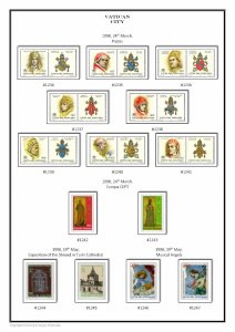 VATICAN CITY 1929 - 2020  PDF (DIGITAL) STAMP  ALBUM PAGES  (209 pages)