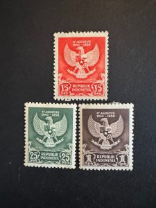Indonesia MNG/Mint SC#359 (MNG),  360-1 (M) (1950) SCV $13.50
