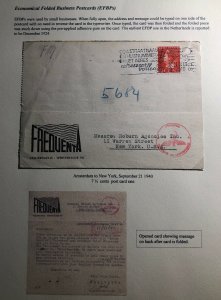 1940 Amsterdam Netherland Typewriter Postcard Advertising Cover To New York Usa