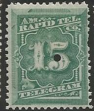 U.S. Scott #1T5 Telegraph Stamp - Used Single