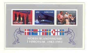 Faroe Islands Sc 249a 1993 Nordic house stamp sheet mint NH